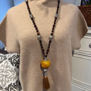 Hand-made Large Butterscotch Amber Bead Necklace